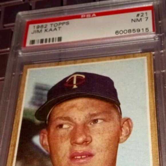 1962 Topps Jim Kaat #21 Professionally Graded (PSA) NM-Near Mint of 7 Twins - Picture 5 of 6